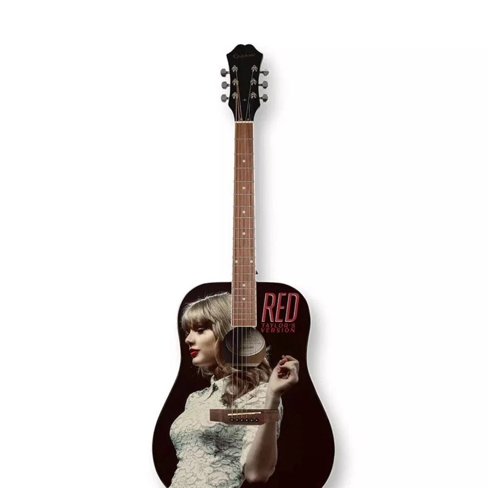 NIB Official Taylor Swift Red Album Guitar Epiphone Acoustic Guitar